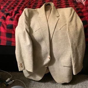 Mens cream tweed sports coat